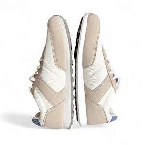 Men’s Goodfellow and Co. Neutral Beige & White Retro Runner Sneakers Sz 9.5 NWOT